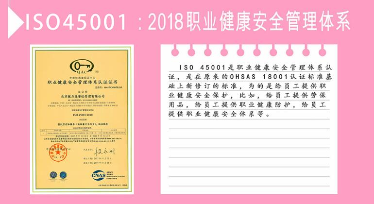 ISO45001：2018職業健康安全管理體係